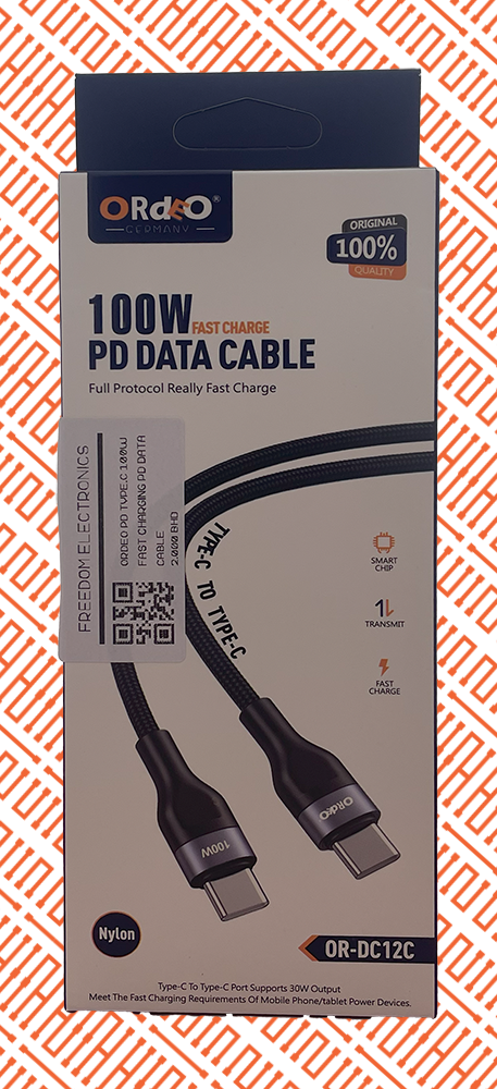 ORDEO PD TYPE-C 100W FAST CHARGING PD DATA CABLE