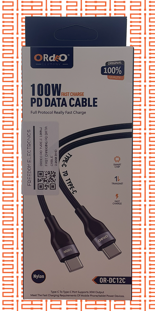 ORDEO PD TYPE-C 100W FAST CHARGING PD DATA CABLE