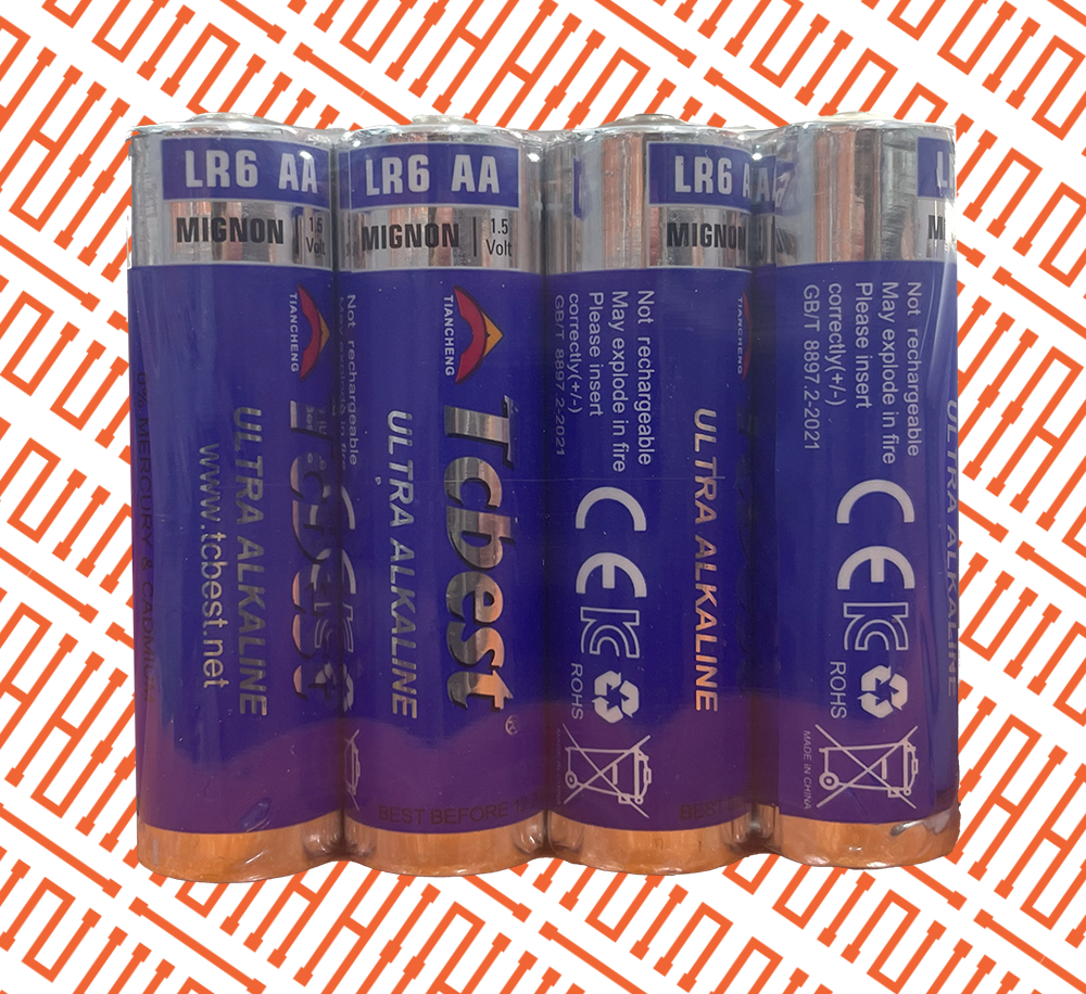 TCBEST X4 AA  BATTERY NO BOX