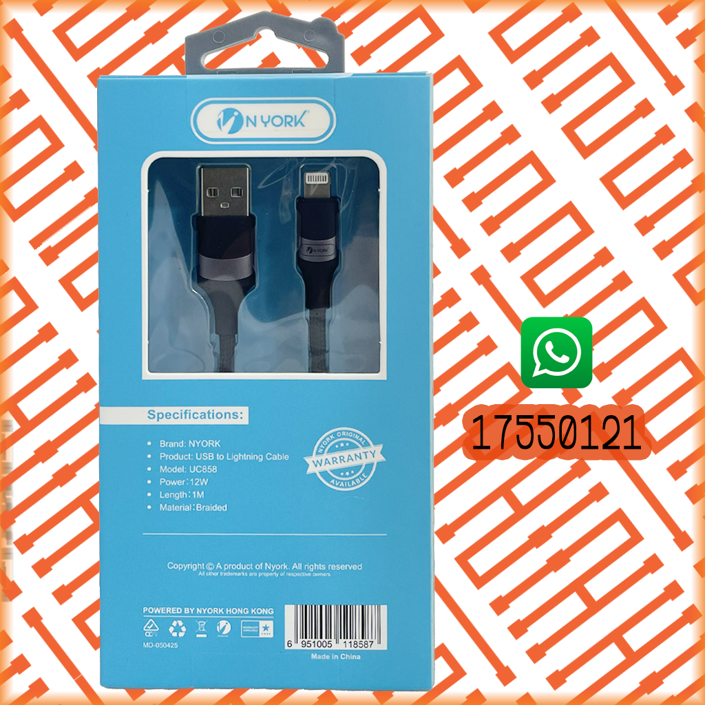 N YORK UC585 USB-A TO LIGHTNING CABLE