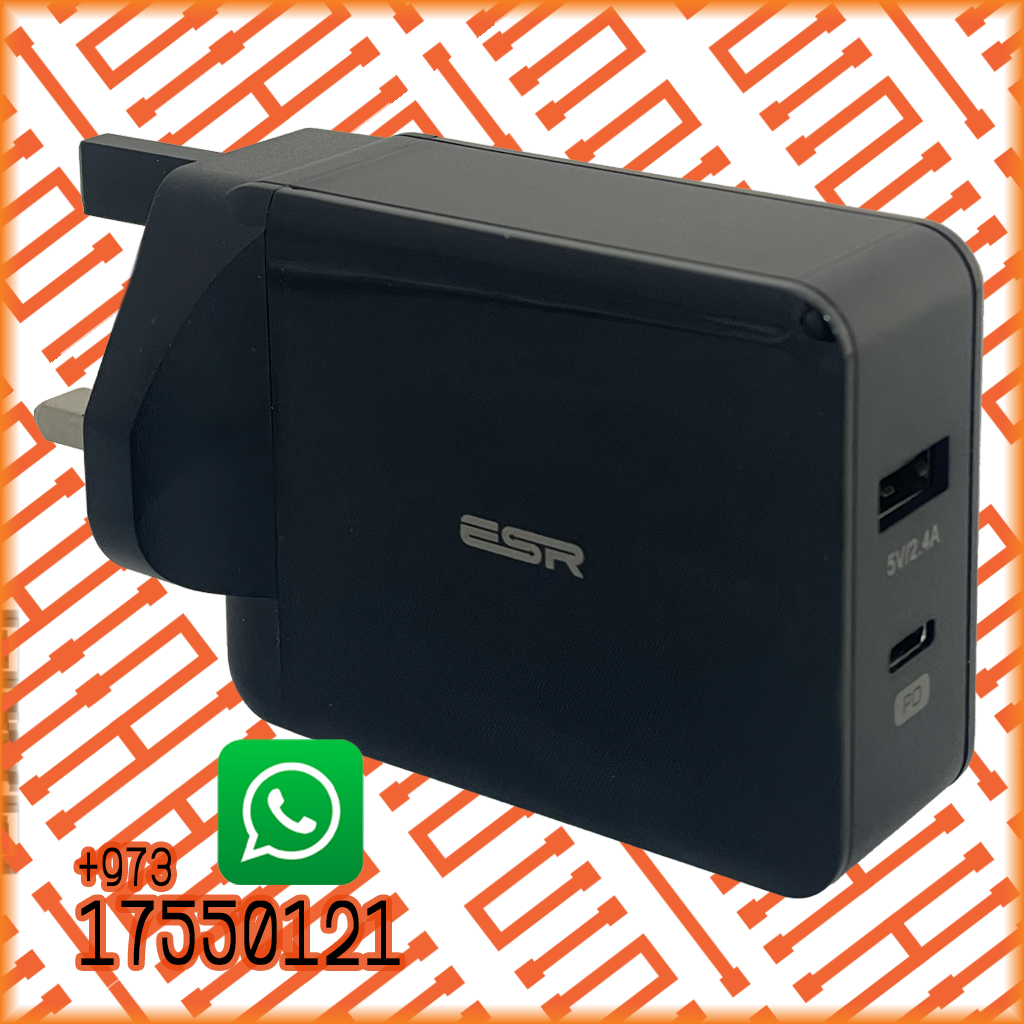 ESR 30W A+C FAST CHARGER , UK BLACK