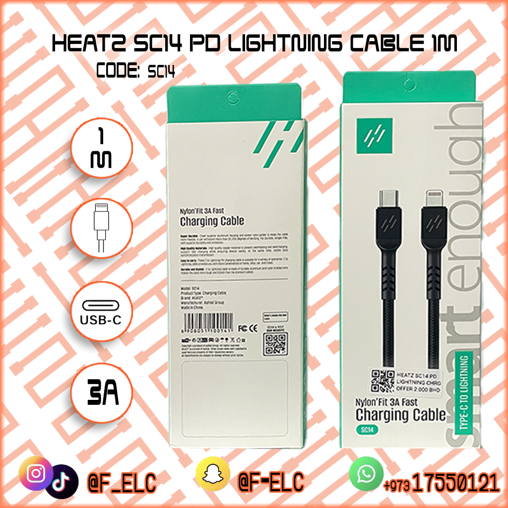 HEATZ SUPER FAST CHARGING CABLE PD LIGHTNING