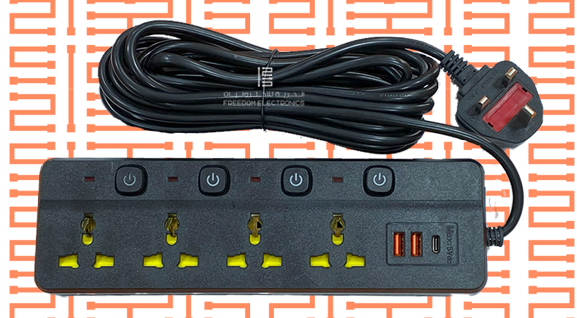 A94 SAFETY POWER SOCKET [4SOCKET'S][2USB][1PD][5M]