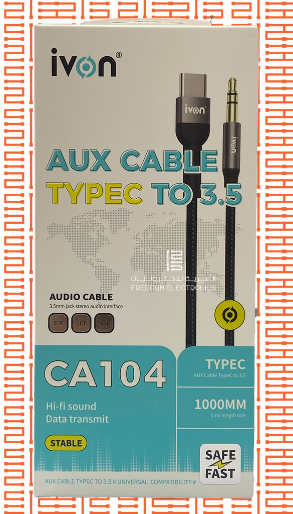 IVON TYPE-C TO 3.5 AUX CABLE
