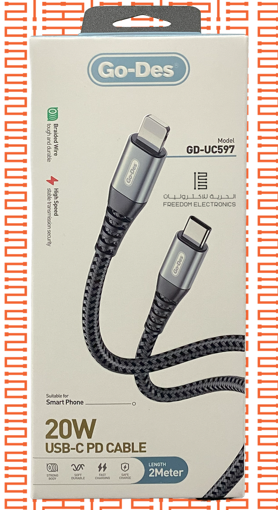 GO-DES PD LIGHTNING CABLE 20W