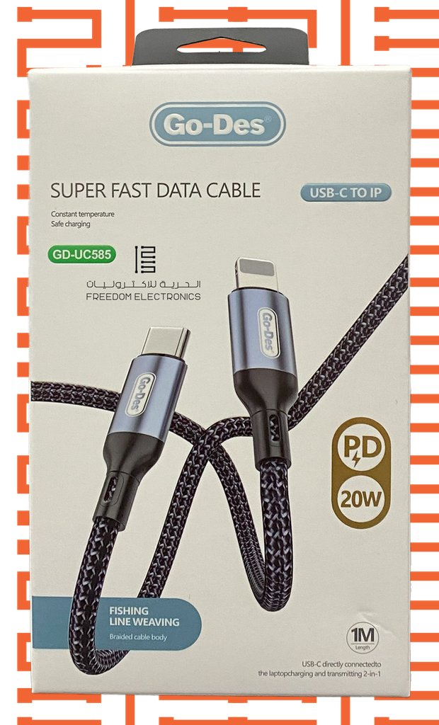 GO-DES PD LIGHTNING SUPER FAST DATA CABLE 20W