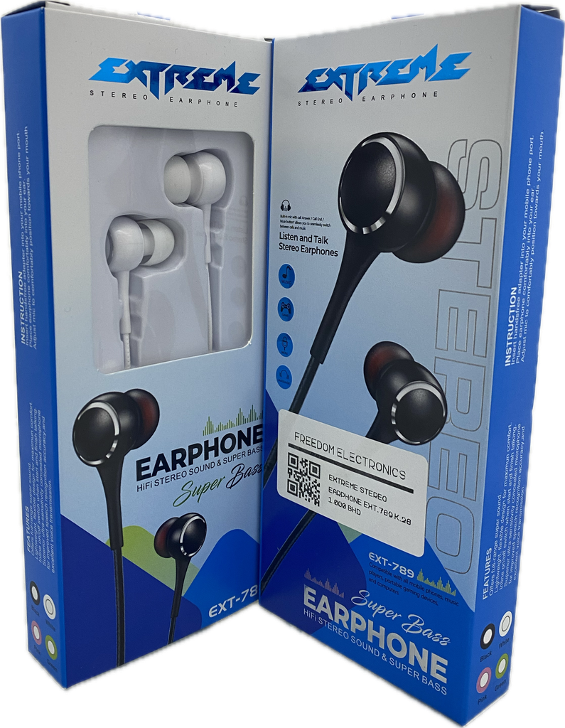 EXTREME STEREO EARPHONE EXT-789 K-28