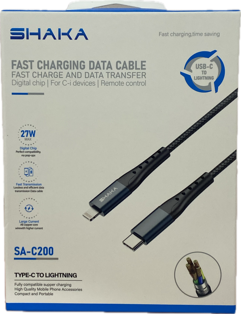 SHAKA PD LIGHTNING SYNC & CHARGING CABLE SA-C200PDL