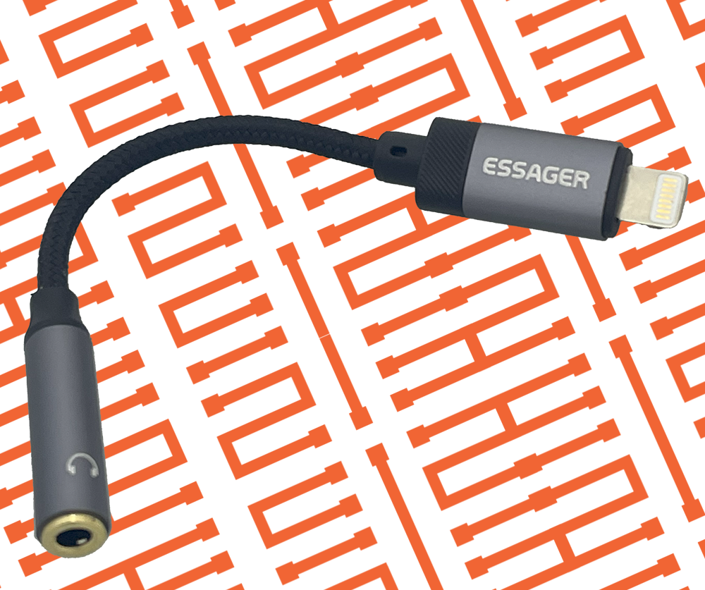 ESSAGER LIGHTNING TO 3.5 AUX FEMALE CONNECTOR