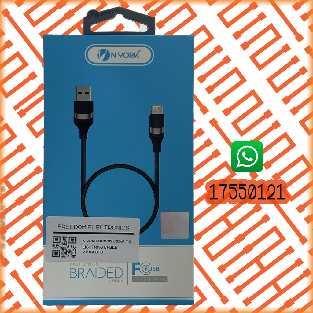 N YORK UC585 USB-A TO LIGHTNING CABLE