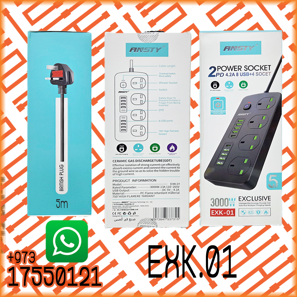 ANSTY POWER SOCKET EXK-01 PD2 USB8 SOCKETS4