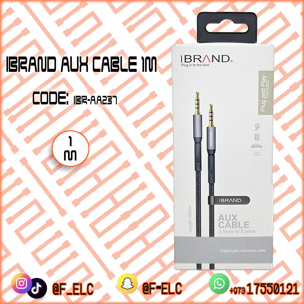 IBRAND AUX CABLE 1M