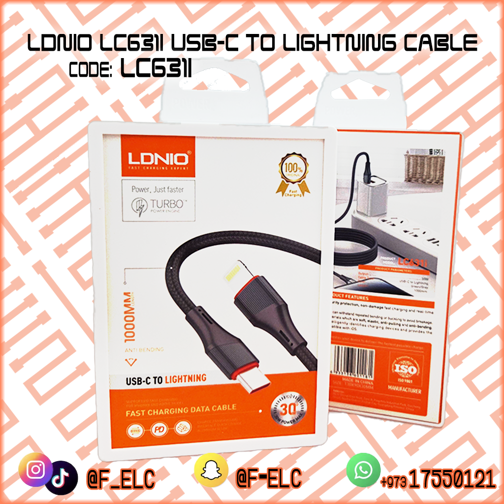 LDNIO LC631I USB-C TO LIGHTNING CABLE