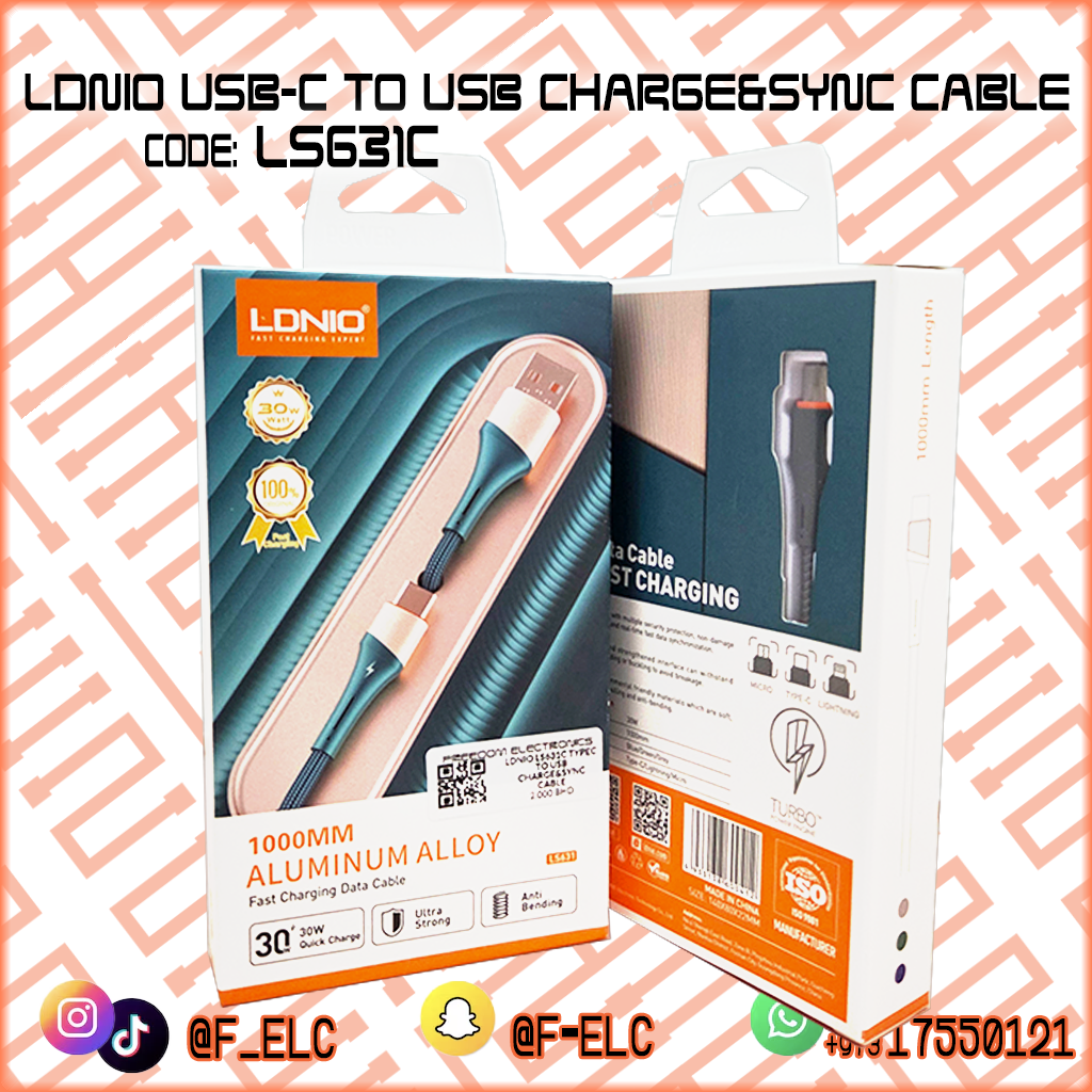 LDNIO LS631C USB-C TO USB CHARGE&SYNC CABLE