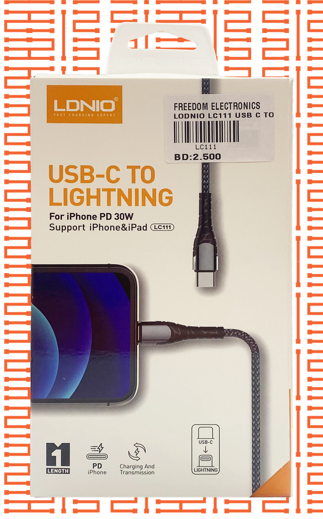 LODNIO LC111 USB C TO LIIGHTNING CABLE 30W PD