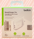 BELKIN BOOST CHARGE PRO DOUAL USB-C WALL CHARGER WITH PPS 60W