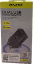 AWEI DOUAL PORT POWER ADAPTER 10W