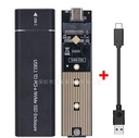 M.2 NVME Enclosure (Not NGFF),  Tool-Free 10Gbps M2 SSD Enclosure  USB 3.1 NVMe to USB Adapter for 2230/  2242/2260/2280 M.2 NVMe  with USB C to A Cable