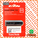 SANDISK 64GB Cruzer Glide FLASH MEMORY 3.0
