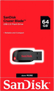 SANDISK 64GB CRUZER BLADE USB FLASH DRIVE